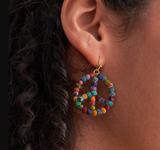 Kantha Milieu Peace Sign Earrings