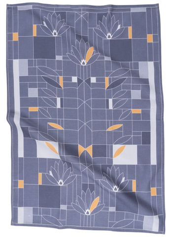 FLW Waterlilies 2 Printed Tea Towel