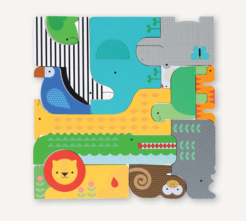 Wooden Puzzle & Play: Shaped Safari Animals