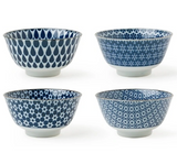 Blue & White 5" Bowl Set