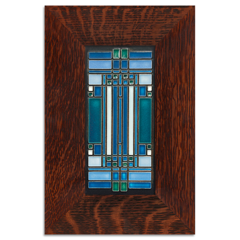 4x8 Skylight Art Tile, Turquoise, Framed