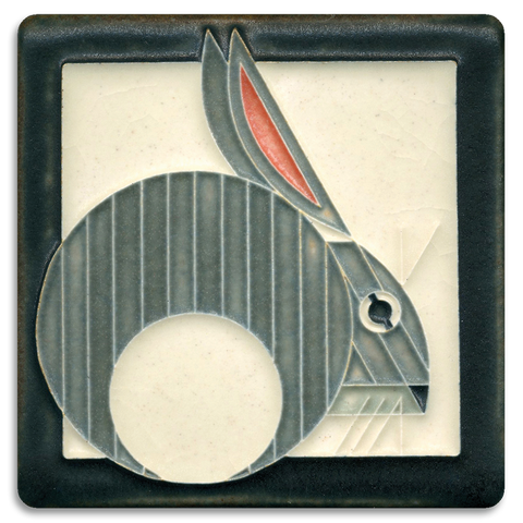 4x4 Hare Grey Art Tile