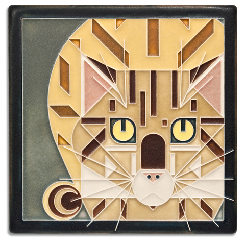 6x6 Golden Catnip Art Tile