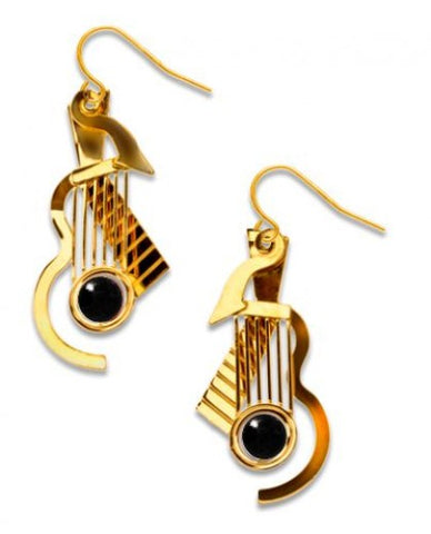 Cubist Guitar Earrings