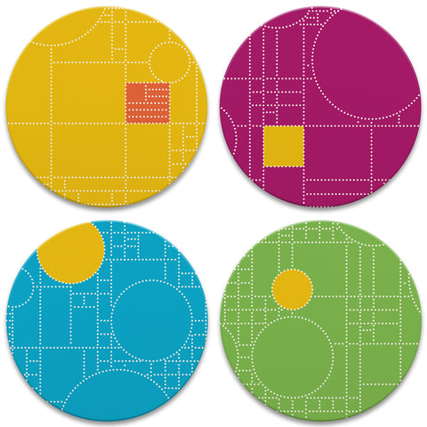 Avery Coonley Playhouse Dots Coaster Set