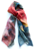 Red Poppy Linen Scarf