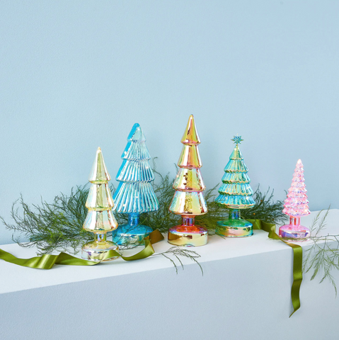 MoMA Colorful LED Lighted Trees - Set of 5