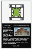 Sullivan Leaded Glass Pin Grn