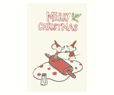 Mice Are Baking Holiday Card